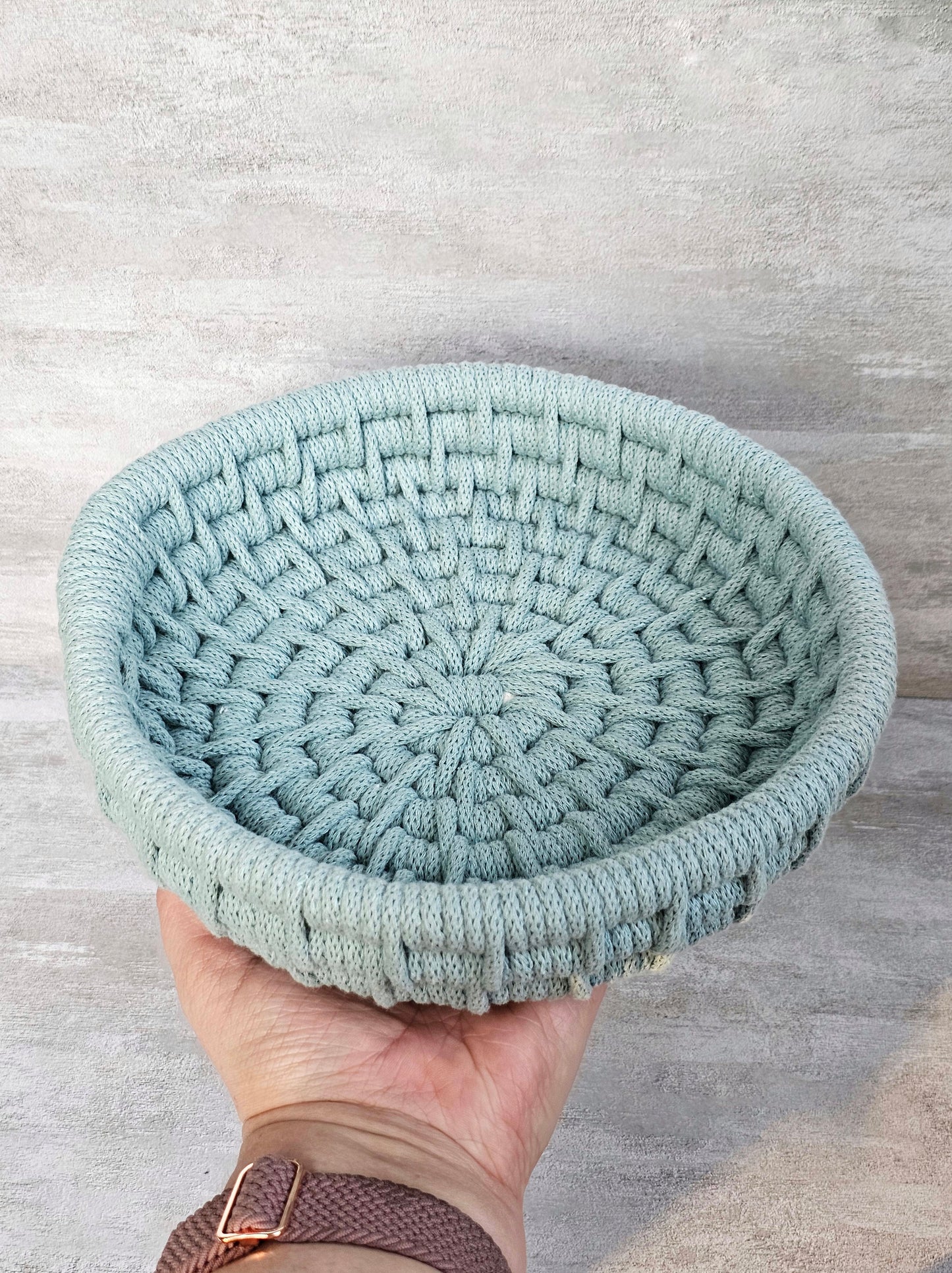 Handwoven Bowl - Teal