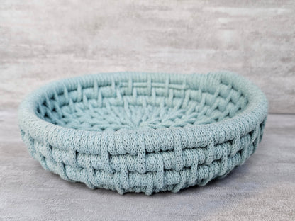 Handwoven Bowl - Teal
