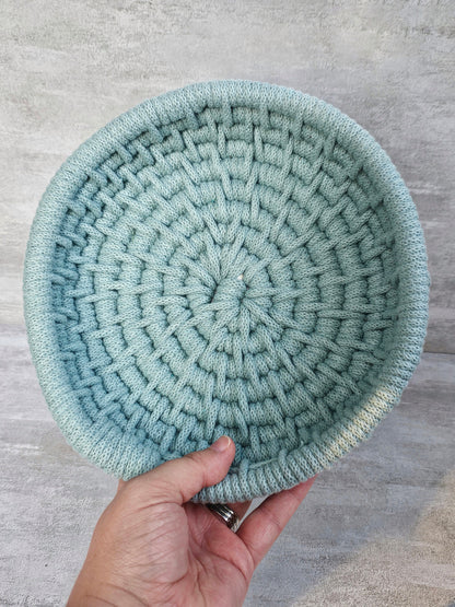 Handwoven Bowl - Teal