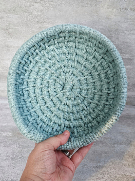 Handwoven Bowl - Teal