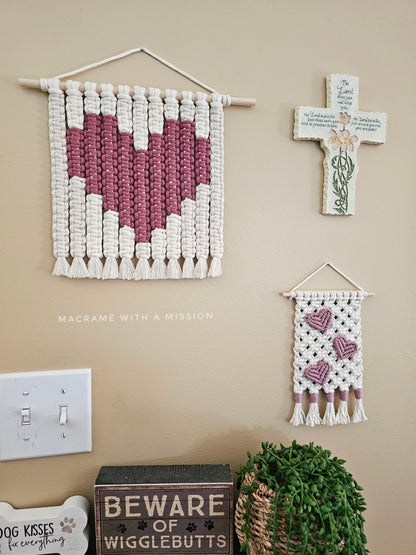 Square Knot Heart Wall Hanging