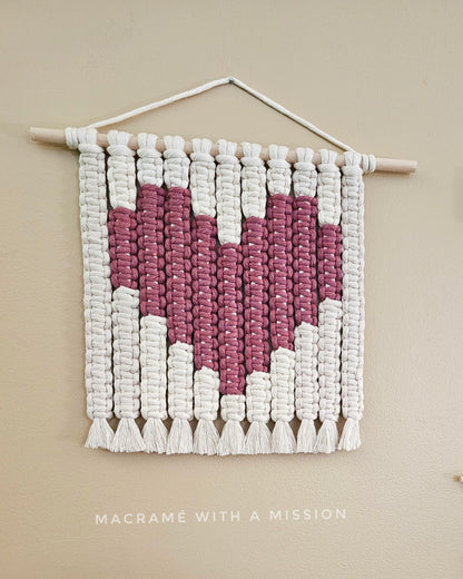 Square Knot Heart Wall Hanging
